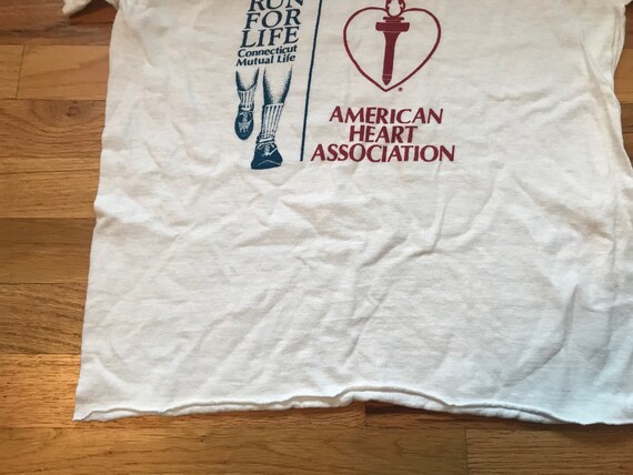 Vintage Cropped 1979 National Run For Life T-shirt - image 2