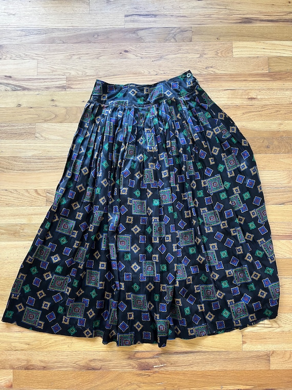 Vintage Liz Claiborne Printed Midi Skirt - image 1