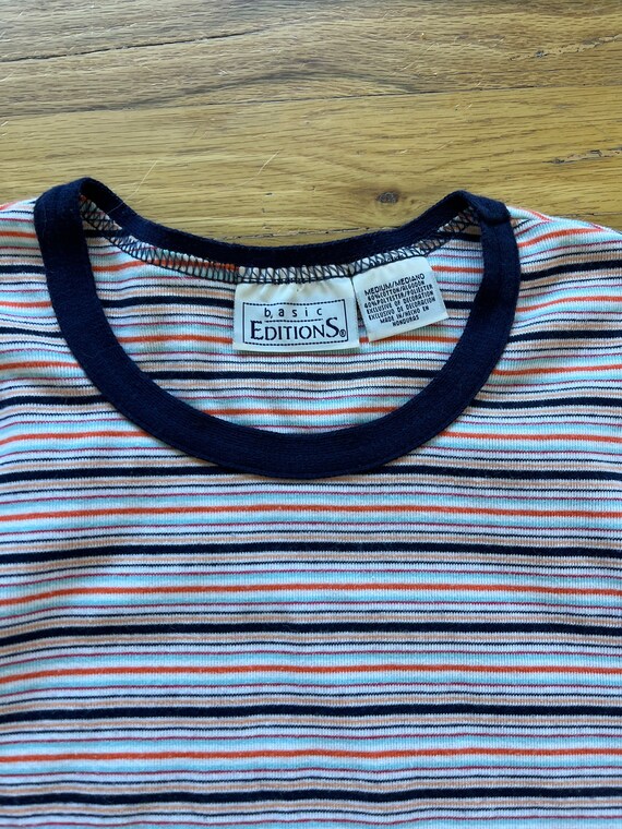 90s BASIC EDITIONS Tシャツ Vintage Basic Editions single stitch cotton crew Neck T