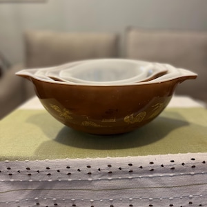 Bol gigogne en pyrex vintage américain (Ensemble de 4)