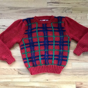 Vintage Geruite Trui