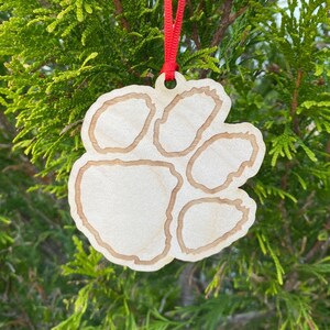 Wildcat Paw Emblem Laser Cut Engraved Custom Wooden team mascot Christmas Ornament - Great gift idea - Sports team high school