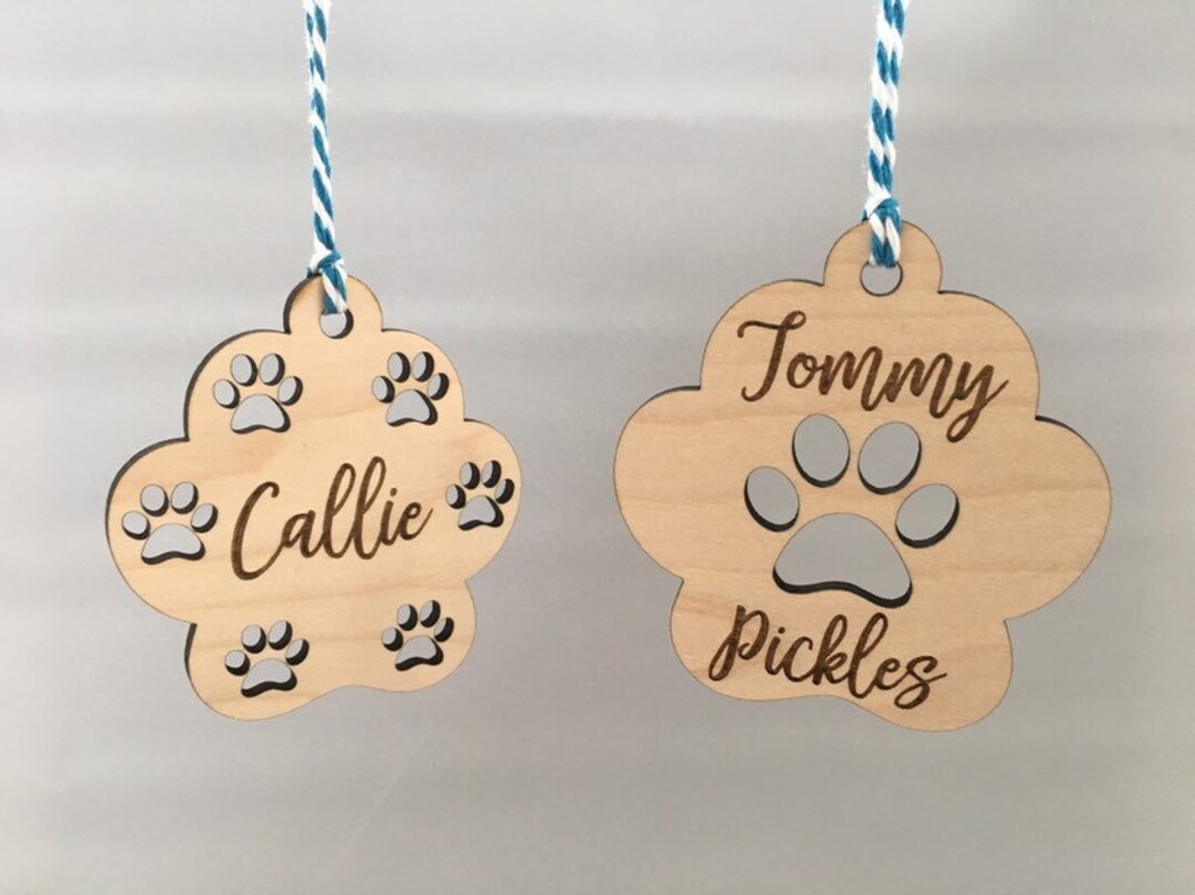 Handmade Custom Laser Engraved/cut Personalized Pet Name Christmas ...