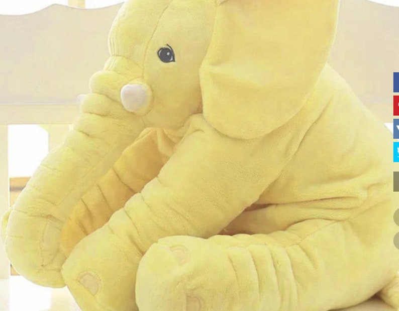 yellow elephant stuffed animal