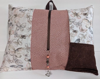 Butterflies, Blush with Brown- Comfy Readers Book Reading Pillow