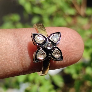 Diamond Ring - Victorian polki diamond ring - beautiful design ring - Diamond statement ring - beautiful diamond ring her
