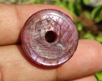 RUBY - Ruby gel crystal Tyre - ruby tyre pendant - ruby drilled cabochon - healing crystal - corundum crystal family