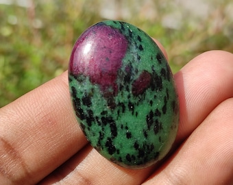 RUBY ZOISITE - Ruby zoisite cabochon - ruby zoisite crystal - ruby fuchsite - healing crystal - ruby zoisite pendant