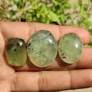 PREHNITE - Natural Prehnite Cabochon - prehnite healing crystal - DIY jewellery making