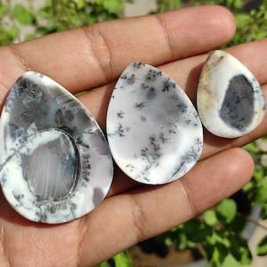 DENDRITIC OPAL - Dendrite opal cabochon - healing stone cabochon - jewellery making supply - dendritic opal - pendant