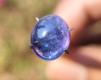 TANZANITE CABOCHON - Tanzanite Crystal Cabochon - tanzanite from tanzania - healing crystal - Jewellery making supply - tanzanite ring