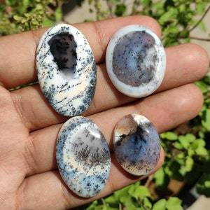 DENDRITIC OPAL - Dendrite opal cabochon - healing stone cabochon - jewellery making supply - dendritic opal - pendant