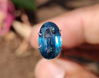 KYANITE Kristall - Sällsynt krickblå Kyanite Fasettkristall - Kyanit lös cabochon - läkande kristaller - kyanithänge, Grön nyans kyanit