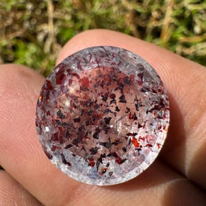 SUPER SEVEN QUARTZ Faceted - Smoky, Amethyst, Cacoxenite, Rutile, Goethite and Lepidocrocite - melody quartz - Jewellery making