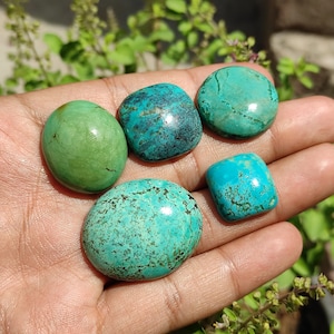 TURQUOISE Cabochon - Persian Turquoise - Turquoise cabochon for jewellery making - turquoise cabochon set - healing crystals - pendant
