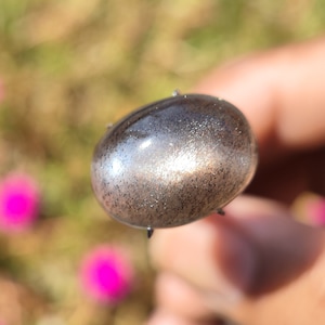 Star SUNSTONE Round Cabochon - High Grade Sunstone Cats eye crystal cabochon - Sparkling Rainbow sunstone cabochon with copper inclusions