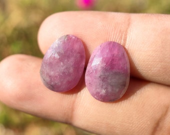 SAPPHIRE - Pink Sapphire Rose cut - natural sapphire crystal - jewellery making supply - pink sapphire - corundum crystal family