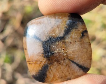 CHIASTOLITE Crystal Cabochon - Andalusite cabochon - Chiastolite Trapiche - healing crystal - chiastolite pendant - chiastolite