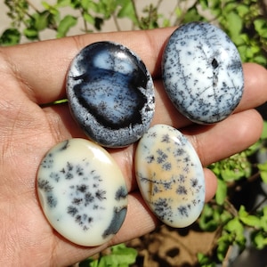 DENDRITIC OPAL - Dendrite opal cabochon - healing stone cabochon - jewellery making supply - dendritic opal - pendant