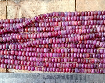 Natural Ruby Beads String best quality Untreated DIY Jewellery making, 100% natural ruby , beaded  string