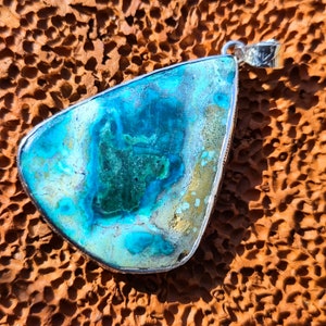 Chrysocolla Malachite Cabochon - chrysocolla malachite fusion - beautiful Patterns - Pendant,charms - Malachite crystal