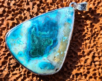 Chrysocolla Malachite Cabochon - chrysocolla malachite fusion - beautiful Patterns - Pendant,charms - Malachite crystal