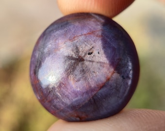 RUBIS - trapiche Star rubis cabochon - cristal rubis étoilé naturel - fourniture de bijoux - rubis étoilé - famille cristal corindon