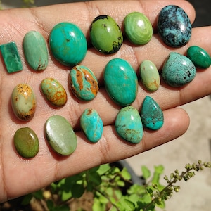 TURQUOISE CABOCHON - Tibetan Turquoise - Turquoise cabochon for jewellery making - tibetan turquise cabochon set - healing crystals