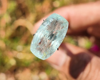 AQUAMARIJN - Aura Aquamarijn cabochon - Aquamarijn met ijzeren insluitsels - hoge helende eigenschappen - Aquamarijn sieraden - Aquamarijn