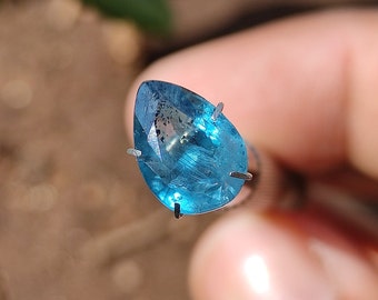 KYANITE Kristall - Sällsynt krickblå Kyanite Fasettkristall - Kyanit lös cabochon - läkande kristaller - kyanithänge, Grön nyans kyanit