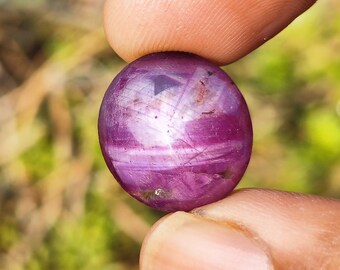 RUBY - Cabochon rubis étoilé - cristal rubis étoilé naturel - fourniture de fabrication de bijoux - rubis étoilé - famille des cristaux de corindon