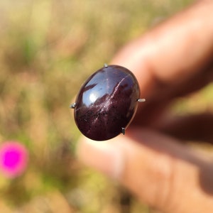 Star Garnet - Exquisite Star Garnet Cabochon - Mesmerizing Natural Gemstone for Jewelry Design - micro rutilated garnet