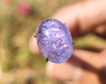 TANZANITE CABOCHON - Tanzanite Crystal Cabochon - tanzanite from tanzania - healing crystal - Jewellery making supply - tanzanite ring