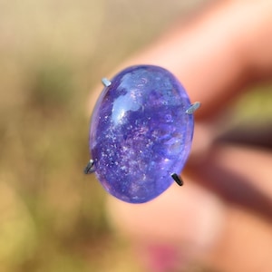 TANZANITE CABOCHON - Tanzanite Crystal Cabochon - tanzanite from tanzania - healing crystal - Jewellery making supply - tanzanite ring