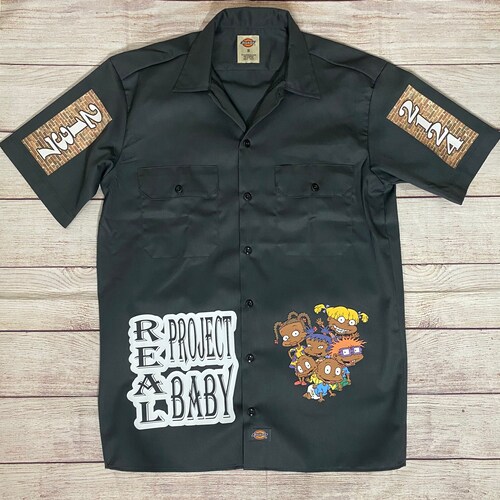 Custom printed dickies work shirts Clearance