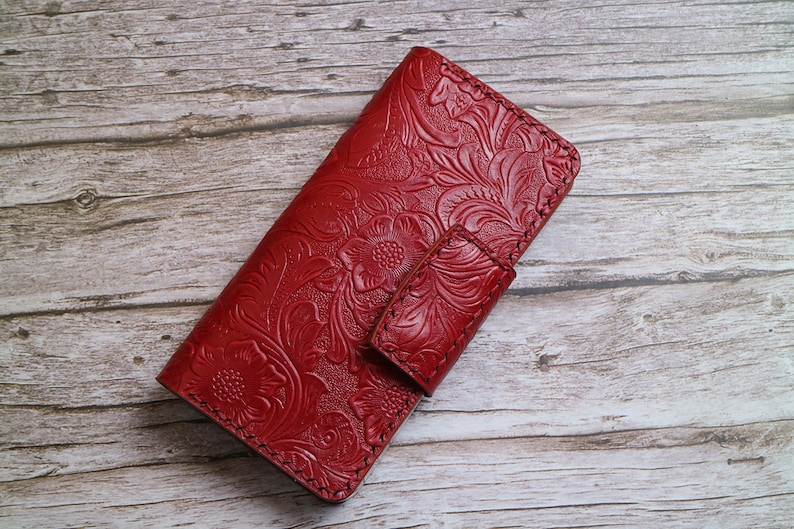 Samsung Galaxy S21 Ultra 5G Plus S20 FE5G,S20 Plus,S20 Ultra,S10,S10 Plus,S9Plus,S8Plus Wallet Case Embossed Leather Handtooled Men Women