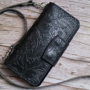 Bandoulière pour homme Galaxy Z Fold Special Z Fold6 Z Fold5 Z Fold3 5G Z Fold4 Étui portefeuille Quantum core en cuir gaufré pour femme