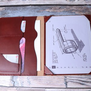 Handgemaakte Supernote A5 X2 manta A6 X-hoes A5X dubbele pennenhouder Folio-organizeromslag Supernote A6 X2 Nomad Chestnut echt leer 5TRUSN