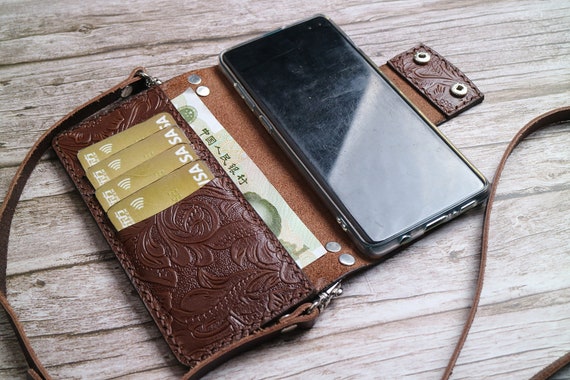 S10e S10 5G leather wallet case Wireless Charging Real Leather Hand Stitched Womens Sansung Galaxy Note20 5G Note10