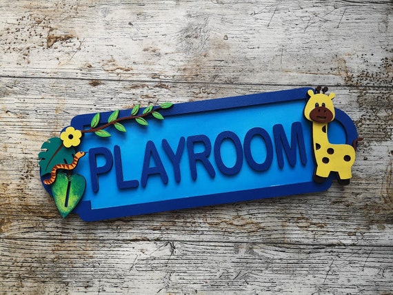 personalised door name sign Safari Theme Door Name Plaque