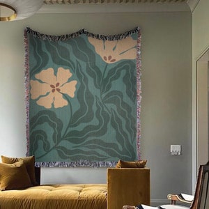 Wand Decke Abstrakte Tapisserie Wandbehang Gewebte Grüne Decke Für Bett Matisse Inspirierte Wand Kunst Tapisserie Decke Wohnzimmer Dekorative Kunst