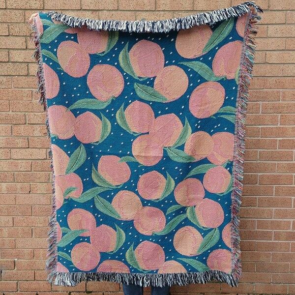 Peach Throw Etsy