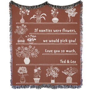 Aunt Gift Blanket : Custom Auntie Gift, Christmas Auntie Gift, Personalized Gift for Auntie, Personalised Aunty Gift, Mothers Day, Birthday