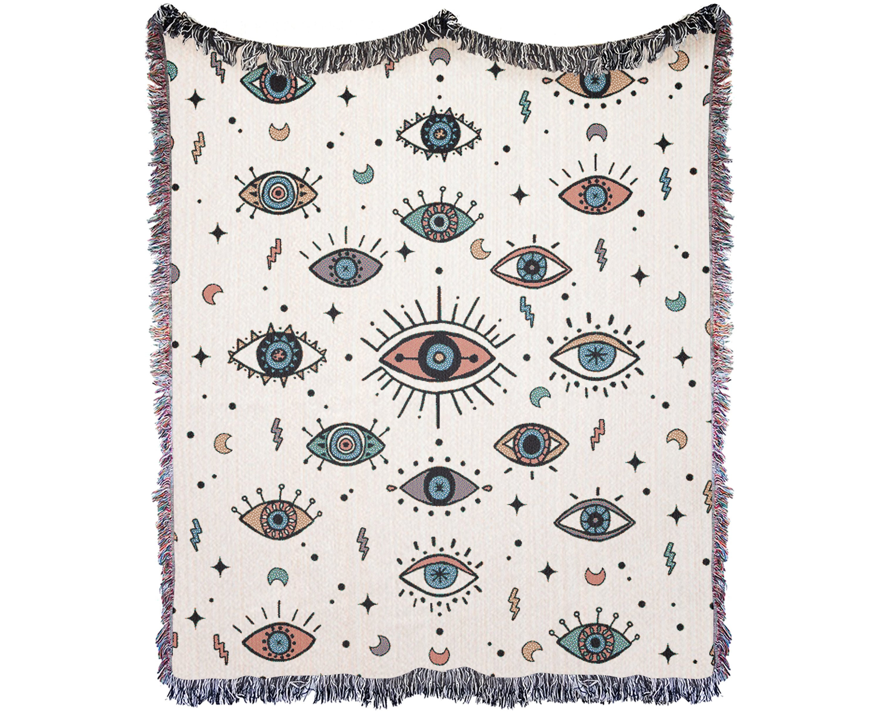Evil Eye Blanket Evil Eye Tapestry Eye Throw Blanket Etsy