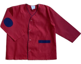 Tablier d'école Charles rouge personnalisé