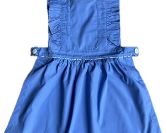 Blouse tablier d'école chasuble bleu ciel Margaux personnalisée