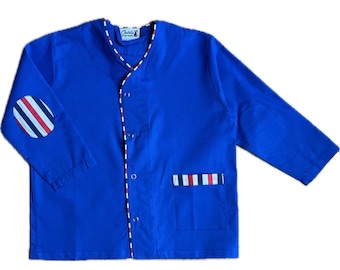 Blouse tablier d'école Charles bleu champion