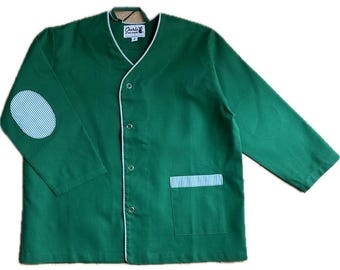 Tablier d'école Charles vert personnalisé