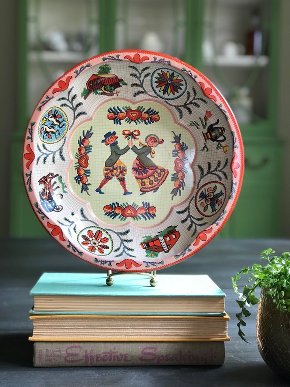 Vintage Daher Decorated Ware Platter Etsy