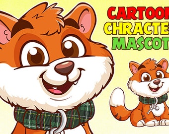 Ritratti di cani da foto/Mascotte dei cartoni animati/File digitali/Animali/Stile dei cartoni animati per animali domestici/Logo personalizzato per cani